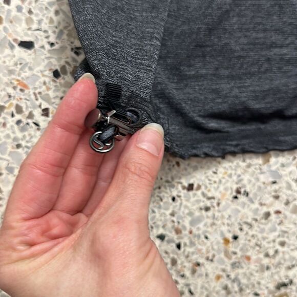 EUC Lululemon black gray full support racerback tank drawstring 8 - Picture 3 of 7